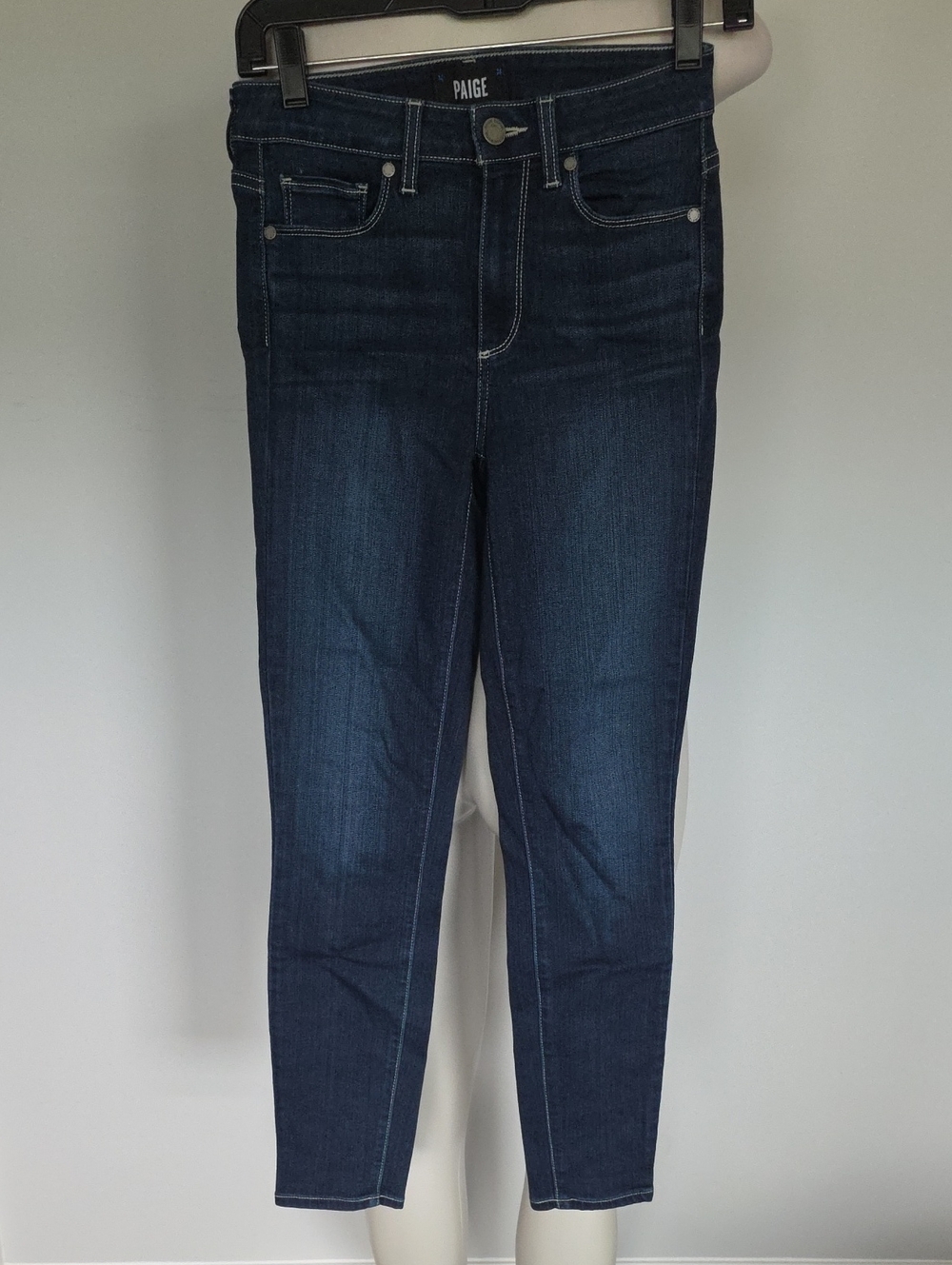 PAIGE dark blue Hoxton Ankle jeans-25